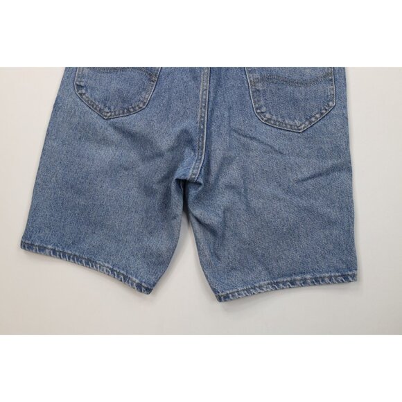 Vtg 90s Lee Mens 32 Faded Relaxed Fit Denim Jean Shorts Jorts Blue Cotton USA - Picture 10 of 10